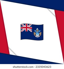 Tristan Da Cunha Flag Abstract Background Design Template. Tristan Da Cunha Independence Day Banner Social Media Post. Tristan Da Cunha Independence Day