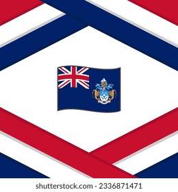 Tristan Da Cunha Flag Abstract Background Design Template. Tristan Da Cunha Independence Day Banner Social Media Post. Tristan Da Cunha Template