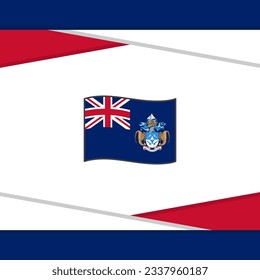 Tristan Da Cunha Flag Abstract Background Design Template. Tristan Da Cunha Independence Day Banner Social Media Post. Tristan Da Cunha Vector