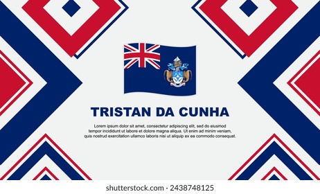 Tristan Da Cunha Flag Abstract Background Design Template. Tristan Da Cunha Independence Day Banner Wallpaper Vector Illustration. Tristan Da Cunha Independence Day