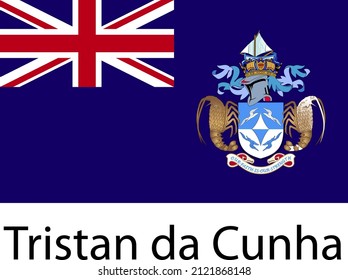 TRISTAN DA CUNHA FLAG DESIGN FOR SOCIAL MEDIA AND PRINT MEDIA.