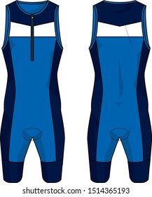 Trisuit men vector pattern template