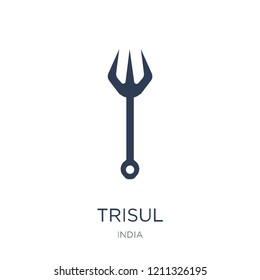 Trisul icon. Trendy flat vector Trisul icon on white background from india collection, vector illustration can be use for web and mobile, eps10
