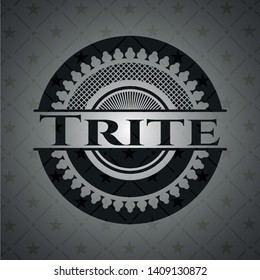 Trite dark icon or emblem. Vector Illustration. Detailed.