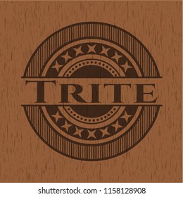 Trite wooden emblem
