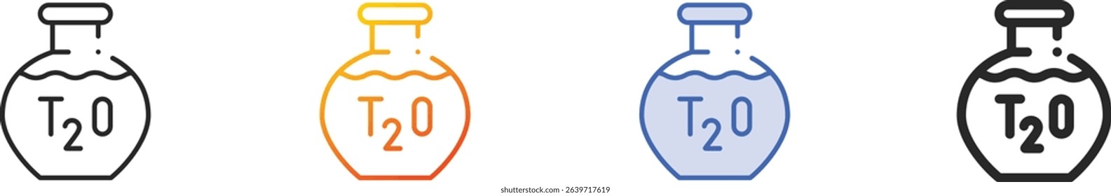 tritium icon.Thin Linear, Gradient, Blue Stroke and bold Style Design Isolated On White Background
