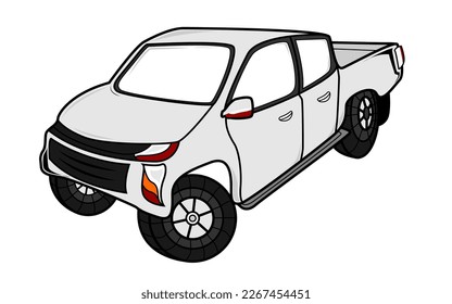 Triton car vector with retro blue color for icon