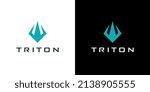 triton concepts logo vector graphic abstract template