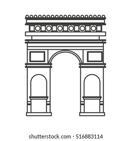 triumph arch france isolated icon vector illustration design