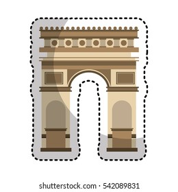 triumph arch isolated icon vector illustration design