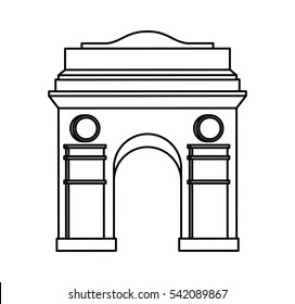 triumph arch isolated icon vector illustration design