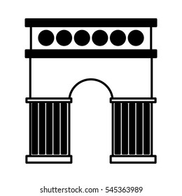 triumph arch isolated icon vector illustration design