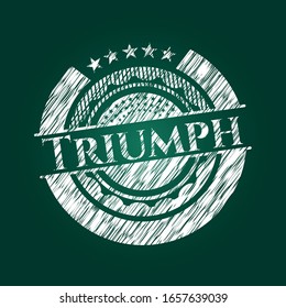 Triumph with chalkboard texture. Vector Illustration. Detailed.