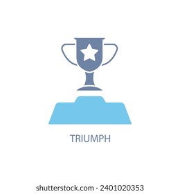 triumph concept line icon. Simple element illustration. triumph concept outline symbol design.