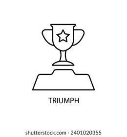 triumph concept line icon. Simple element illustration. triumph concept outline symbol design.