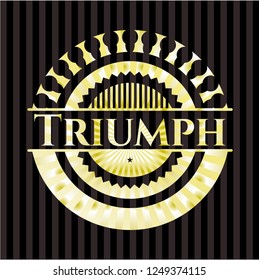 Triumph gold shiny emblem