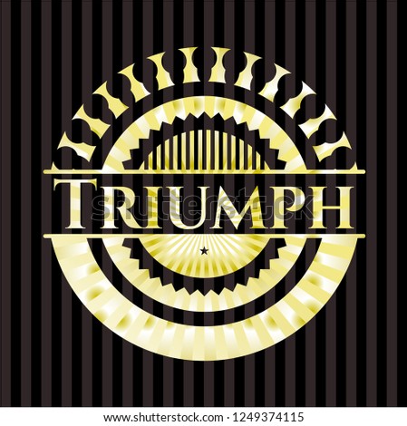 Triumph gold shiny emblem