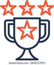 Triumph Icon Color Line Vector Illustration
