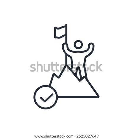 triumph icon. vector.Editable stroke.linear style sign for use web design,logo.Symbol illustration.