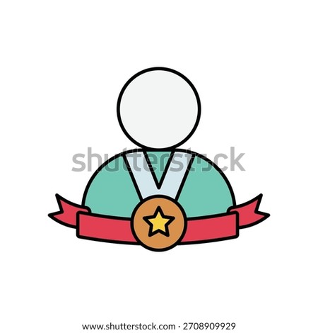 Triumph icon with white background vector stock illustration