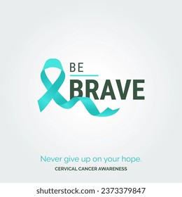 Triumph Over Cervical Cancer Challenges Vector Background Awareness Posters