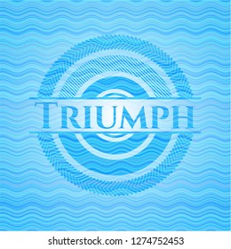 Triumph sky blue water style badge.