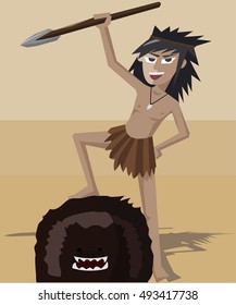 triumph of young ancient hunter