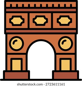 Arco de triunfo Nuevo Vector de diseño de iconos creativos