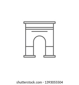 Triumphal arch architecture vector icon concept, isolated on white background