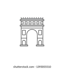 Triumphal arch architecture vector icon concept, isolated on white background