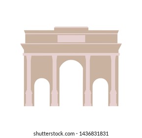 Triumphal arch - High Detailed Isolated Vector Illustration