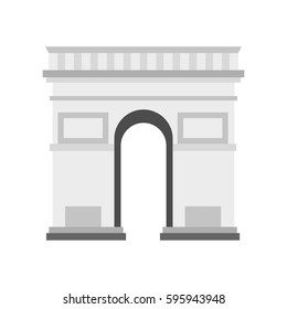 Triumphal Arch icon in flat style isolated on white background vector illustration