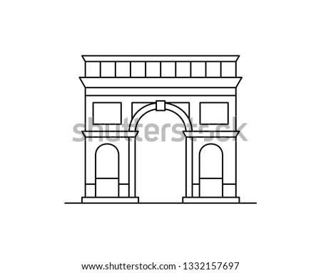 Triumphal Arch icon. isolated on white background