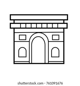 triumphal arch icon outline
