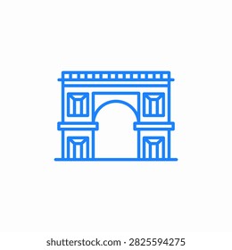 triumphal arch icon sign vector