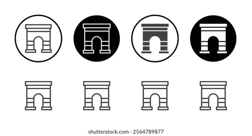 Triumphal arch icon simple vector symbol