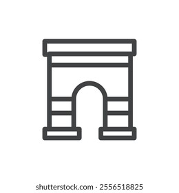 Triumphal arch icon Vector logo outline