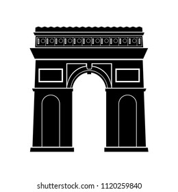 triumphal arch in Paris (France).