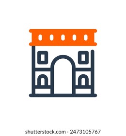 Triumphal Arch Vector Icon Illustration