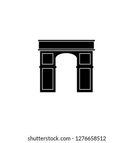 Triumphal arch vector icon isolated on white background.