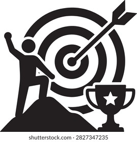 Triumphant Target Achievement Emblem isolated