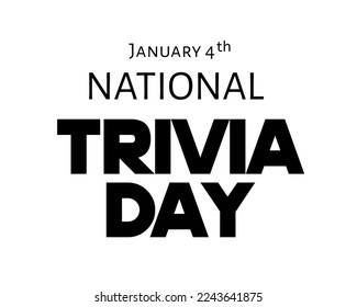 Trivia day Quotes with flat lettering 