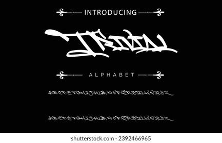 Trivia Graffiti font text effect, spray and street text style