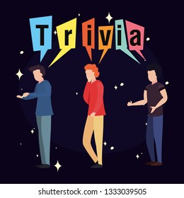 diseño nocturno de trivia