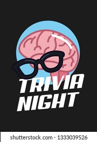 diseño nocturno de trivia