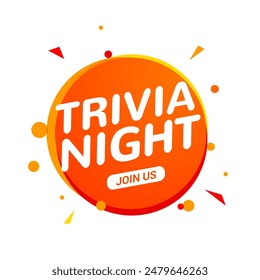 Trivia night icon speech bubble sign. Play brain game fun learn
