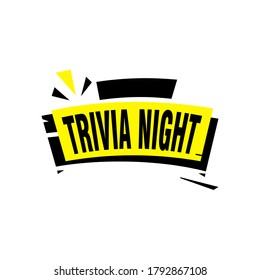 Trivia Night Labels Banners Vector Ribbon Stock Vector (Royalty Free ...