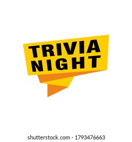 Trivia Night Labels Banners Vector Ribbon Stock Vector (Royalty Free ...