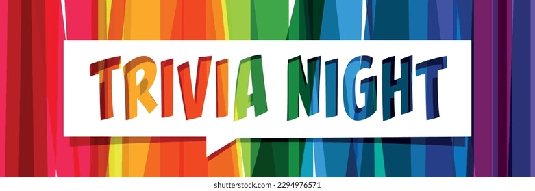 Noche de Trivia sobre fondo colorido