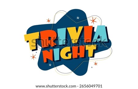 Trivia night on white background